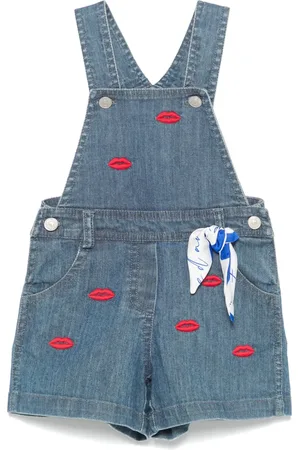Lapin House Overol con labios bordados