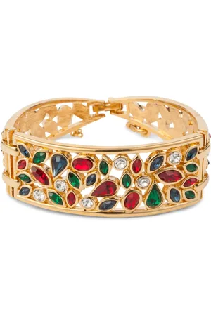 Susan Caplan Pulsera con detalles de cristal 1980