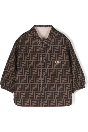 Fendi Chamarra capitonada con logo estampado