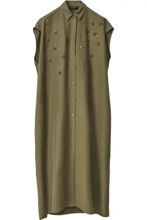 Fabiana Filippi Vestido camisero con detalle de cuentas