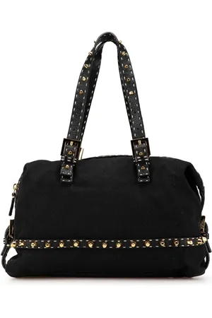 Fendi Bolsa de hombro Selleria de lona con apliques 2000-2010