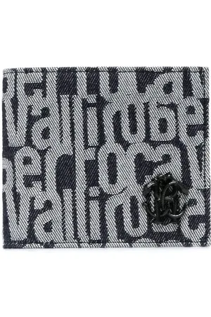 Roberto Cavalli Cartera de mezclilla con logo estampado