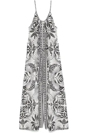 Farm Rio Jumpsuit Monochrome Elegance Scarf