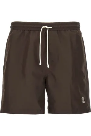 Brunello Cucinelli Shorts de playa con logo