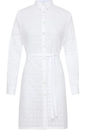 Vilebrequin Vestido midi con bordado inglés