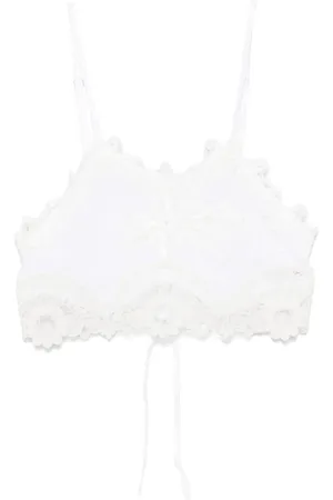 Maurizio Mykonos Top con bordado floral