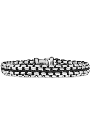 David Yurman Pulsera Woven Box Chain en plata de ley de 12mm