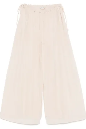 Serafini Pantalones palazzo de malla