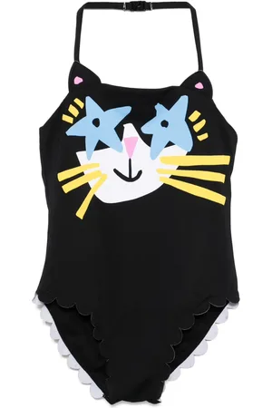 Stella McCartney Traje de baño con gato estampado