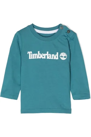 Timberland Playera manga larga con logo estampado
