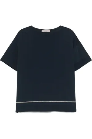 D.EXTERIOR Playera con detalle de mostacillas