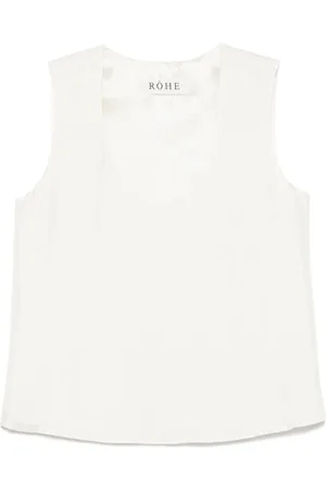 Rohe Top de seda con cuello redondo