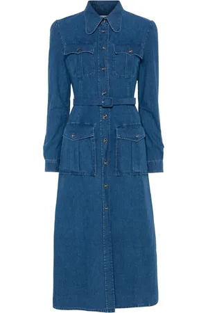 VALENTINO GARAVANI Vestido camisero de mezclilla