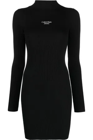 Calvin Klein Vestido tejido con logo bordado
