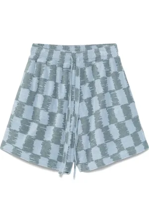 BONSAI Shorts con motivo de cuadros de ajedrez