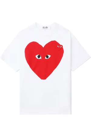 Comme des Garçons Playera con corazón estampado