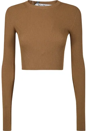 Max Mara Top tejido de canalé manga larga