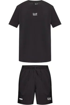 EA7 Set de shorts y playera con logo estampado