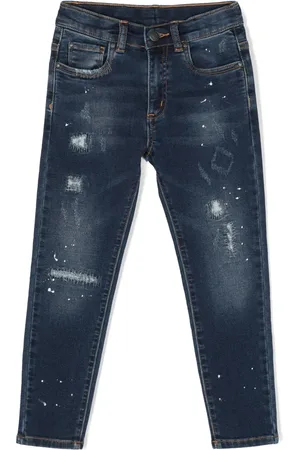 MONNALISA Jeans rectos con detalles rasgados