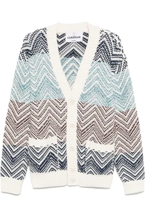 Missoni Cárdigan tejido de crochet en zigzag