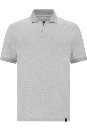 Boggi Milano Playera tipo polo con efecto melange