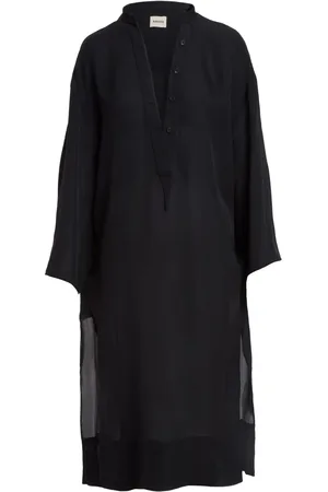 Khaite Vestido camisero de seda The Brom