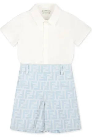 Fendi Romper con logo en jacquard