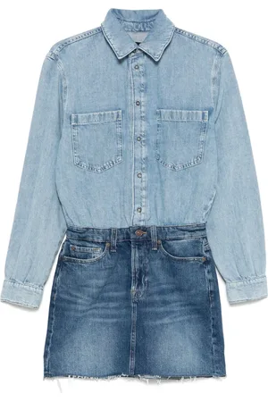 7 for all Mankind Falda corta de mezclilla