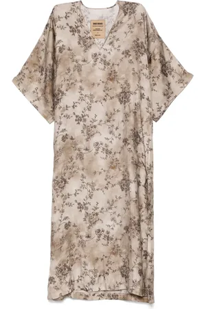 UMA WANG Vestido midi con estampado floral