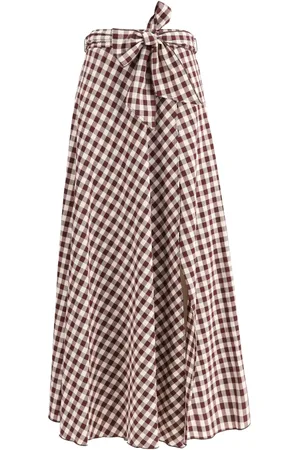 FORTE FORTE Falda con motivo de cuadros gingham