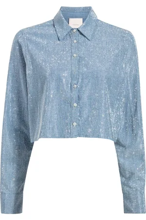 Cinq A Sept Camisa corta Sparkly