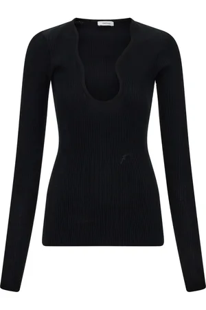 Salvatore Ferragamo Suéter con cuello rasgado