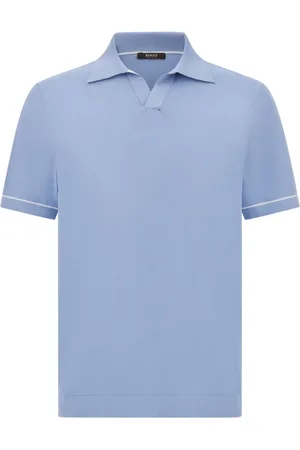 Boggi Milano Playera tipo polo de tejido fino