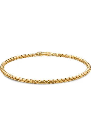 David Yurman Pulsera DY Bel Aire Box Chain en oro amarillo de 18kt de 2.7mm