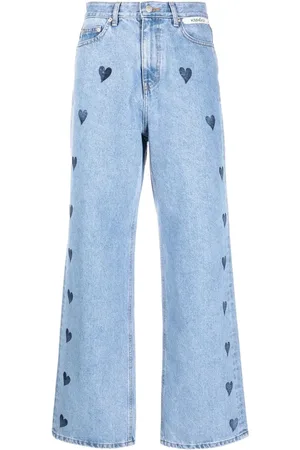 KIMHEKIM Jeans con corazón estampado