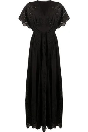 Alberta Ferretti Vestido largo con detalles bordados