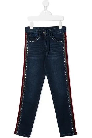 MONNALISA Skinny jeans con detalles de strass