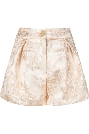 Lethicia Bronstein Shorts con motivo floral en jacquard