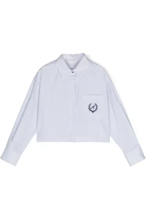 MONNALISA Camisa con logo bordado y estampado de rayas