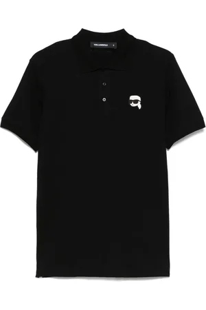 Karl Lagerfeld Playera tipo polo con parche del logo