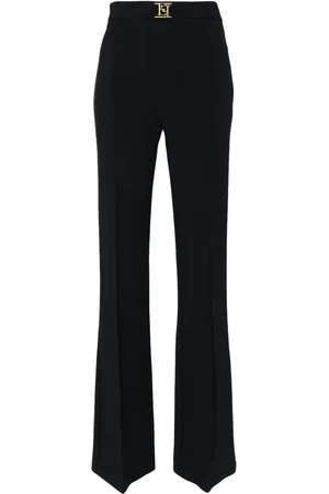 Elisabetta Franchi Pantalones palazzo texturizado