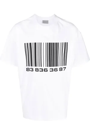 VTMNTS Playera con código de barras estampado