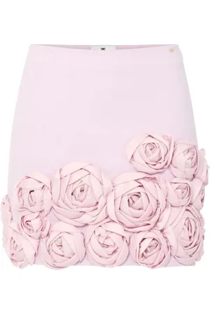 Elisabetta Franchi Falda corta con detalle floral