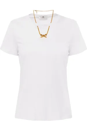Elisabetta Franchi Playera con detalle de collares