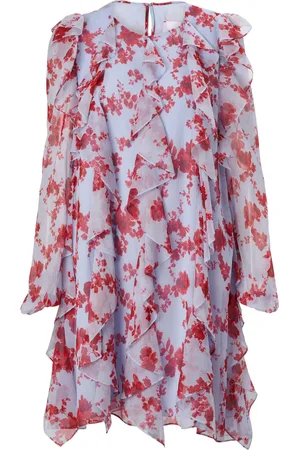 Carolina Herrera Vestido de gasa con estampado floral