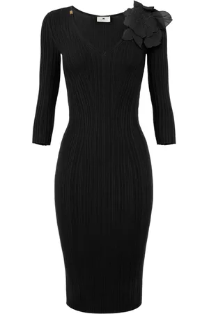 Elisabetta Franchi Vestido midi con detalles florales