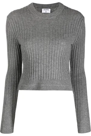 Filippa K Sudadera de canalé con cuello redondo
