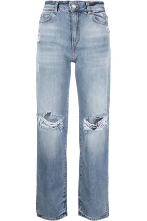 Pinko Jeans rectos con detalles rasgados