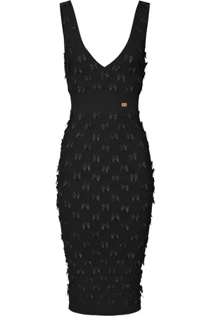 Elisabetta Franchi Vestido midi con detalle de moño