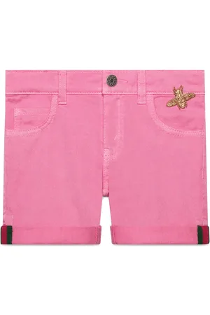 Gucci Shorts de mezclilla abejas bordadas